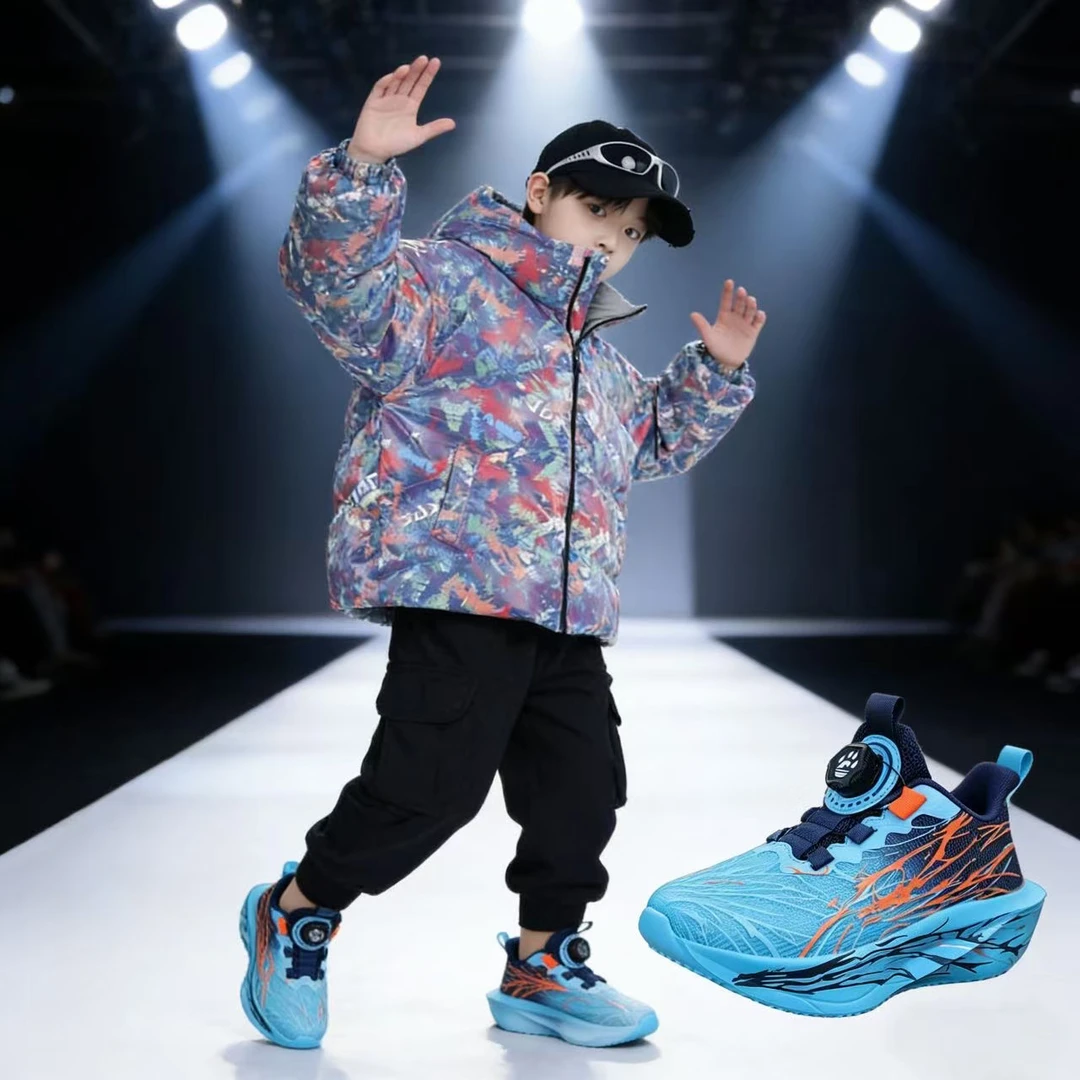 迪仔米熊2025冬季新款儿童运动鞋保暖加绒男孩鞋子男童跑步鞋