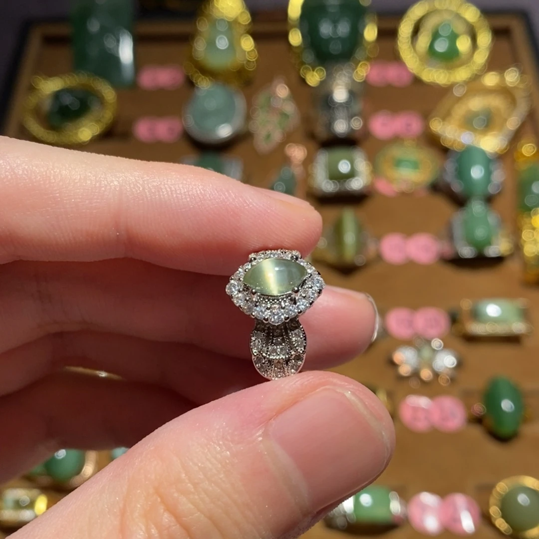 和田玉（碧玉）未镶嵌戒指