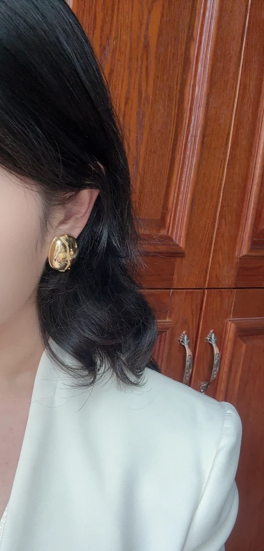 铜合金耳饰 水滴/铃铛欧美金色银色耳环轻奢时尚简约耳圈复古百搭