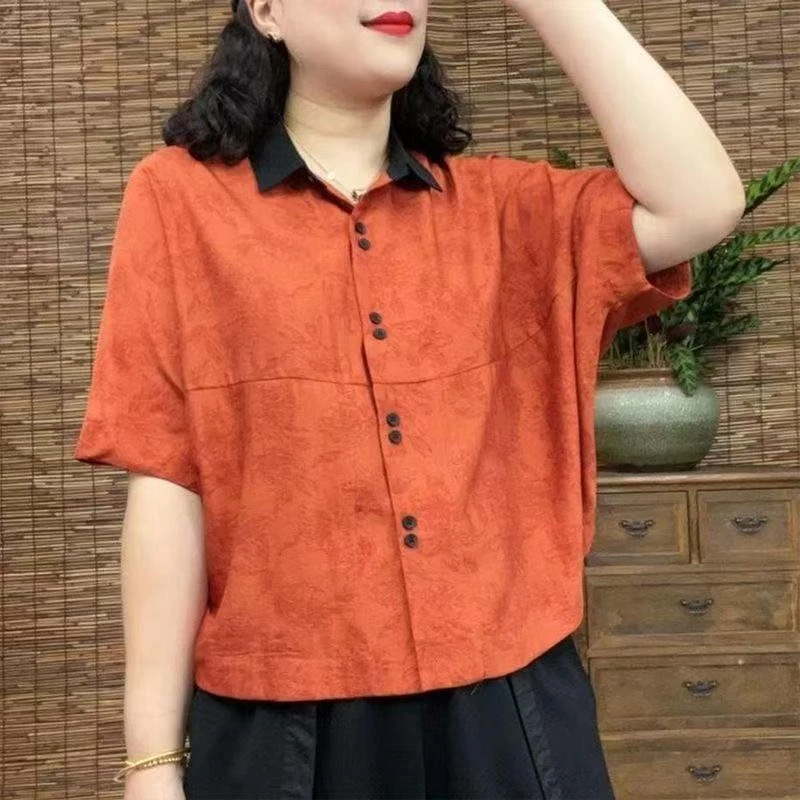 8784-中年妈妈薄款新款显瘦减龄大码开衫休闲上衣女装【A15-3-1】