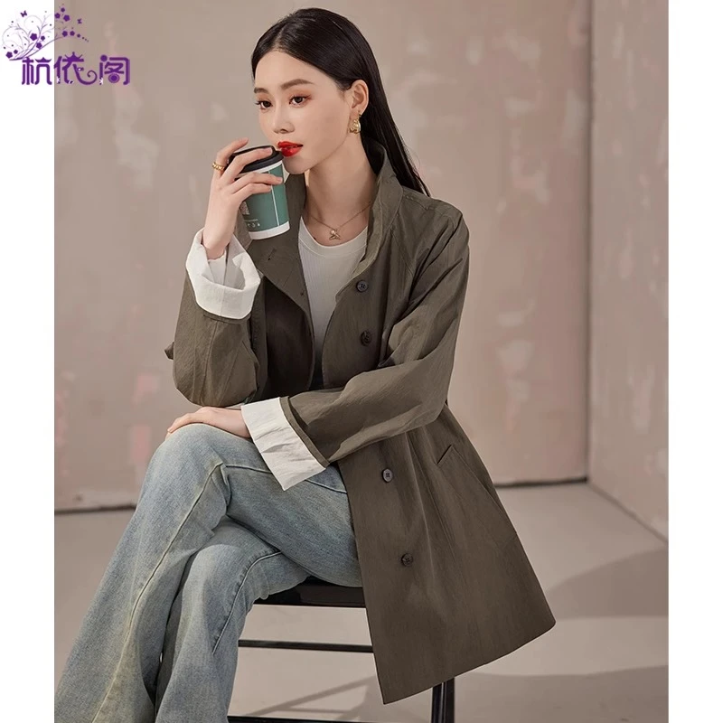 短款风衣外套女春秋2025年新款小个子高级感韩版宽松休闲气质女装