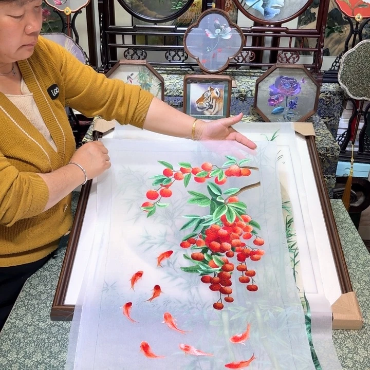 刺绣手工苏绣工艺制作技艺精湛