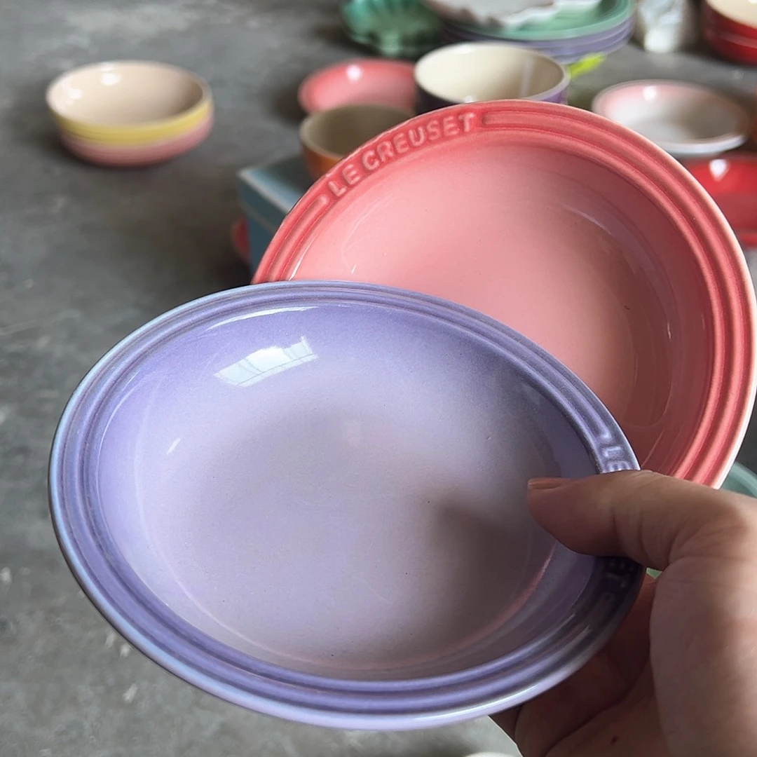 陶瓷 瑕疵 小草帽 浅紫➕深粉