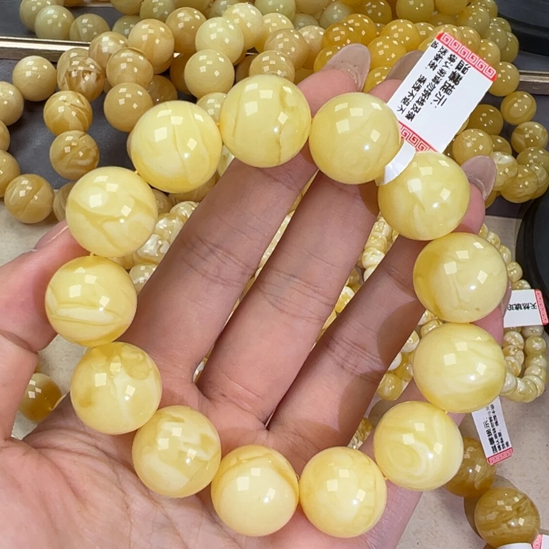 手链琥珀未镶嵌40.5白蜡