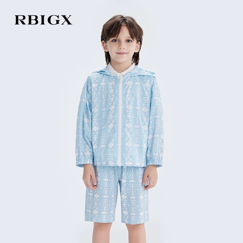 【鲁道夫防晒】RBIGX瑞比克夏季儿童连帽轻薄外套女童防晒服