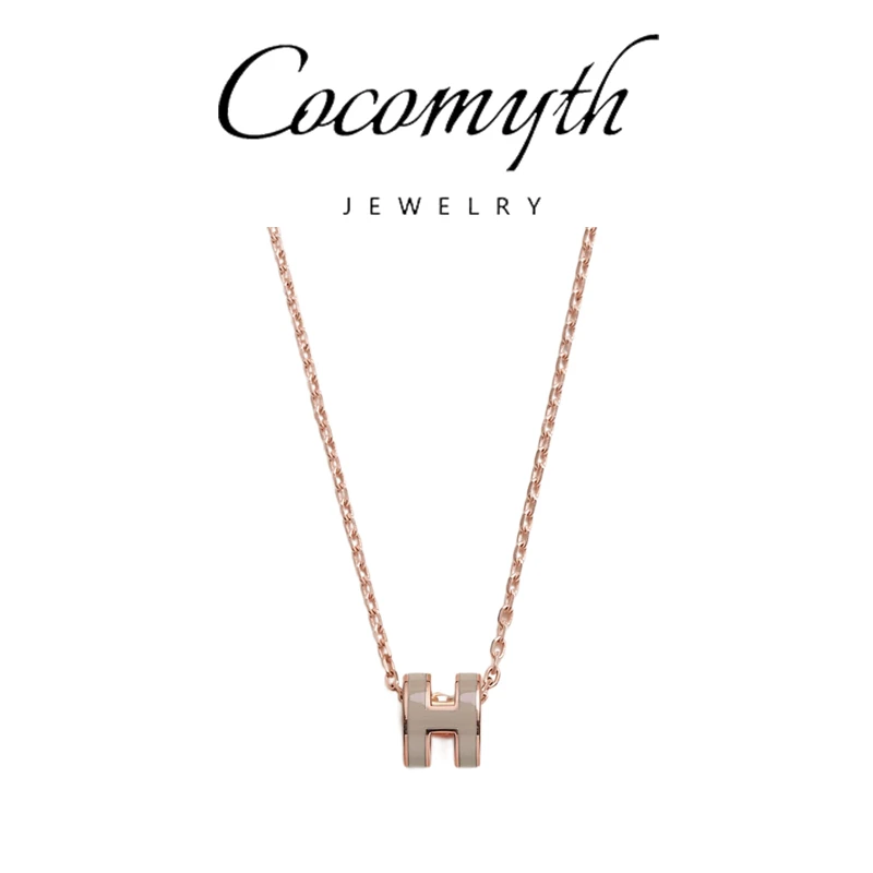 COCOMYTH 镀K金H字母项链D546