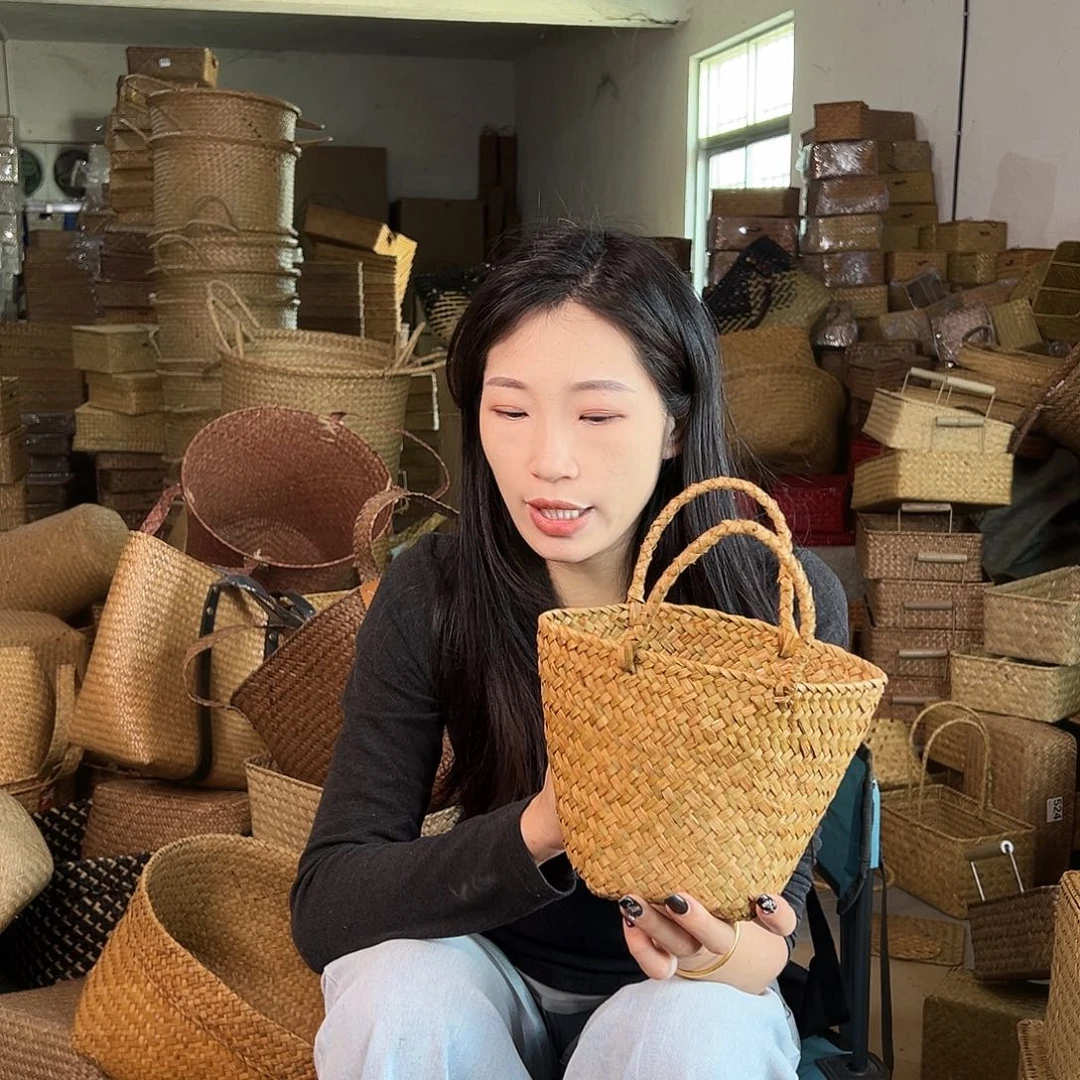 草编草编包/草编收纳盒带瑕疵