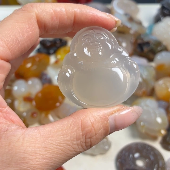 玛瑙/玉髓未镶嵌吊坠(不含链)