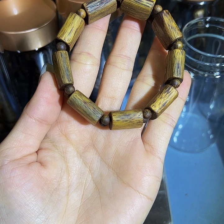 沉香沉香碎屑风**吻单圈白棋手牌15