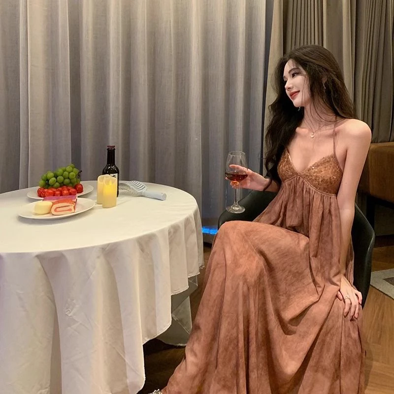 【南法风情】挂脖连衣裙