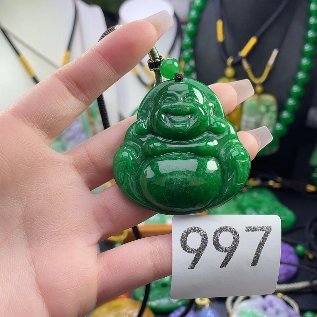 翡翠未镶嵌吊坠(赠链)