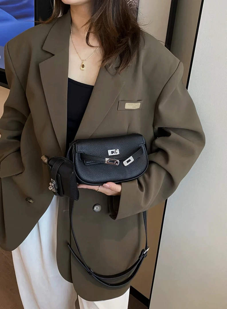 【独品定制】高级感TOGO牛皮凯莉锁扣汤圆包单肩斜挎精致百搭手机包