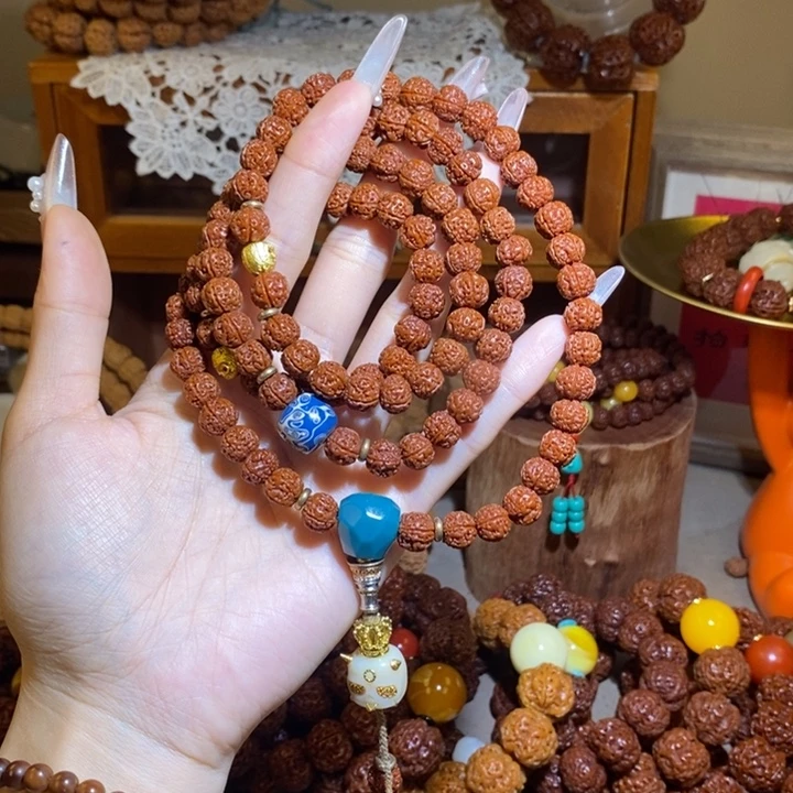 手串金刚菩提95玉华树王108颗啊呆一物