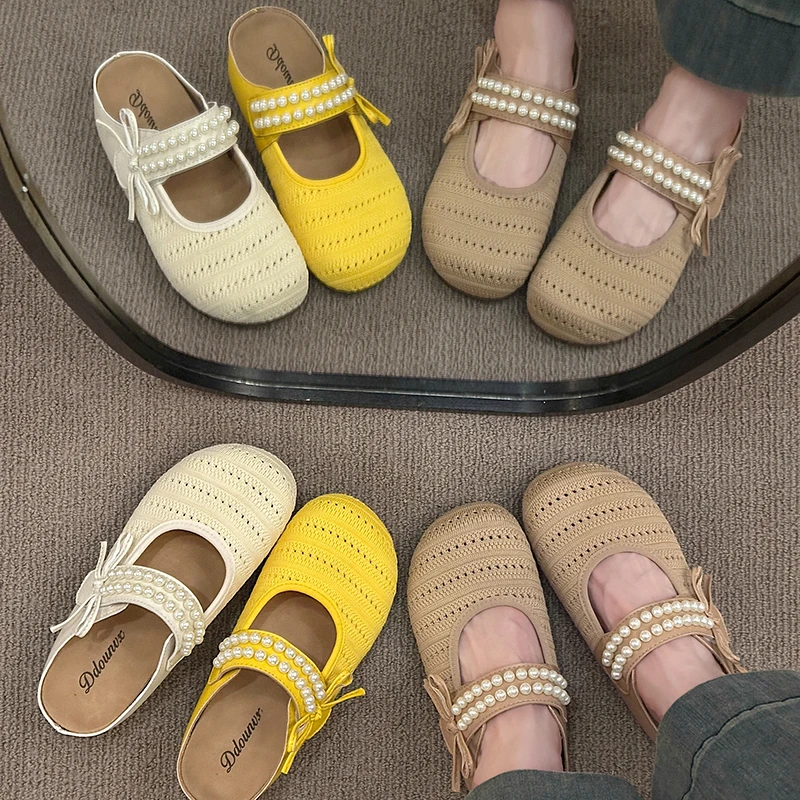 内增高勃肯鞋女外穿软底2025夏季新款一脚蹬包头镂空半拖鞋凉鞋