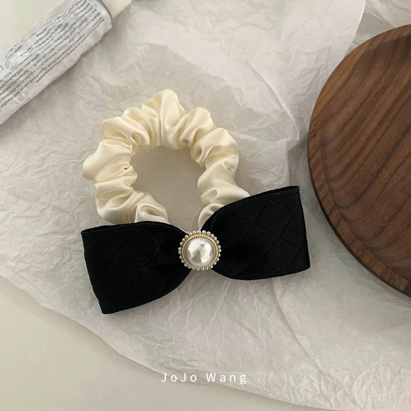 高级小香配色~结飘带发圈皮筋女短发饰头饰女扎头饰品肥肠圈