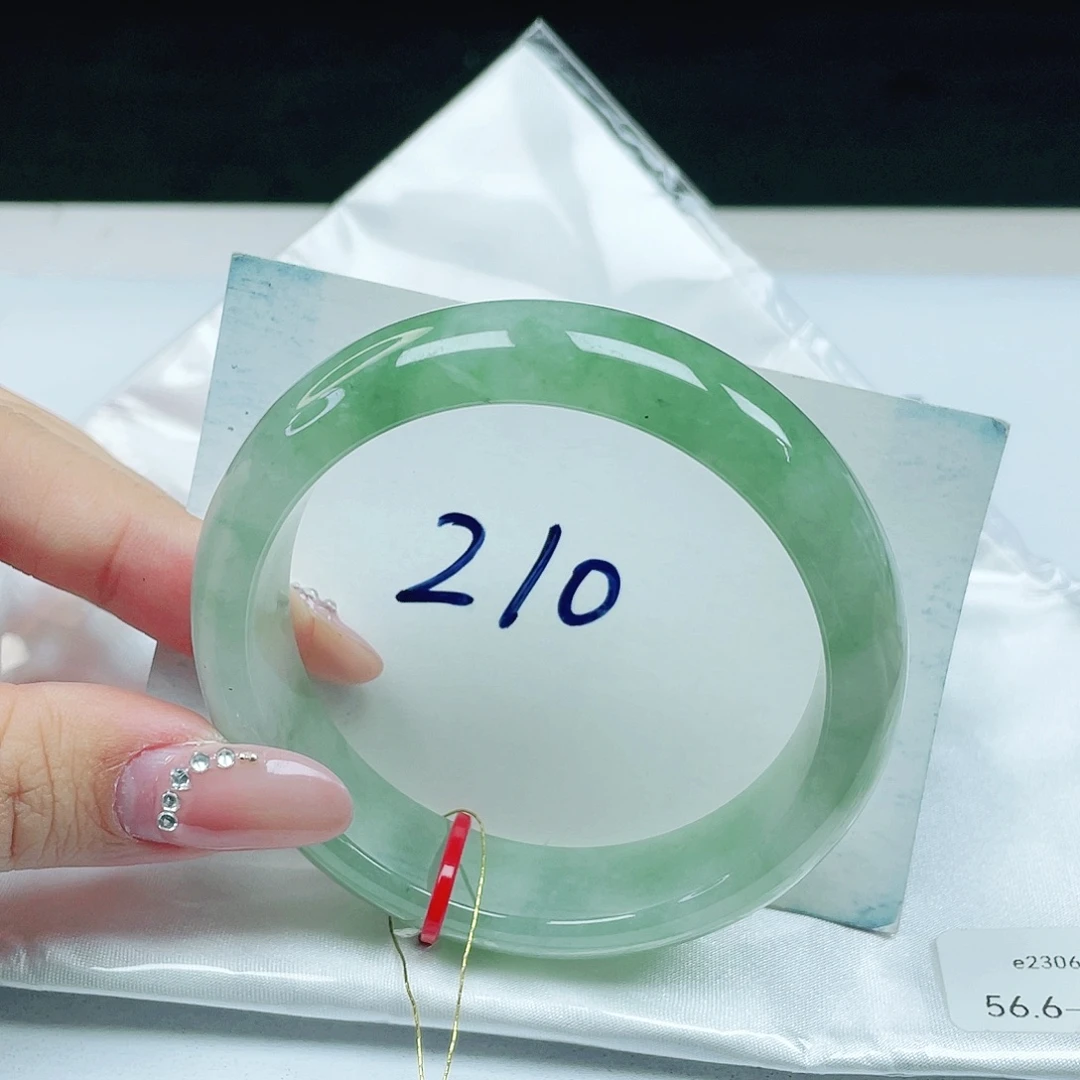 翡翠未镶嵌手镯小宽胎56+