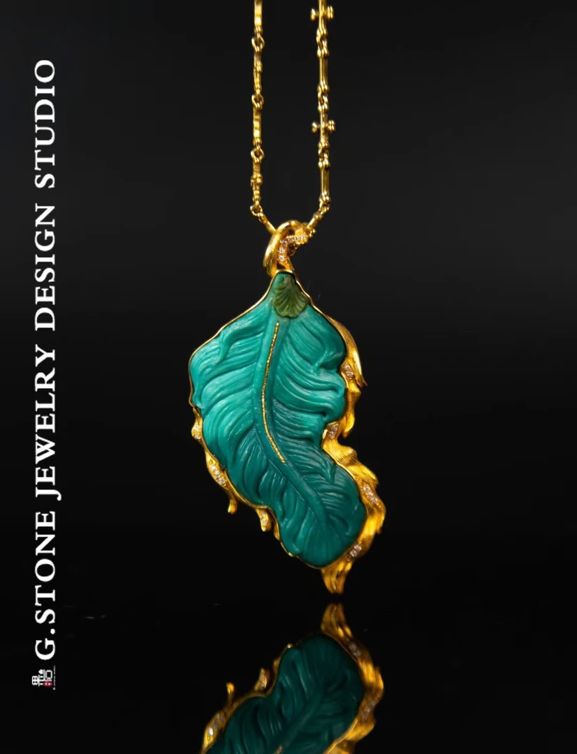 果石出品原矿绿松石羽毛