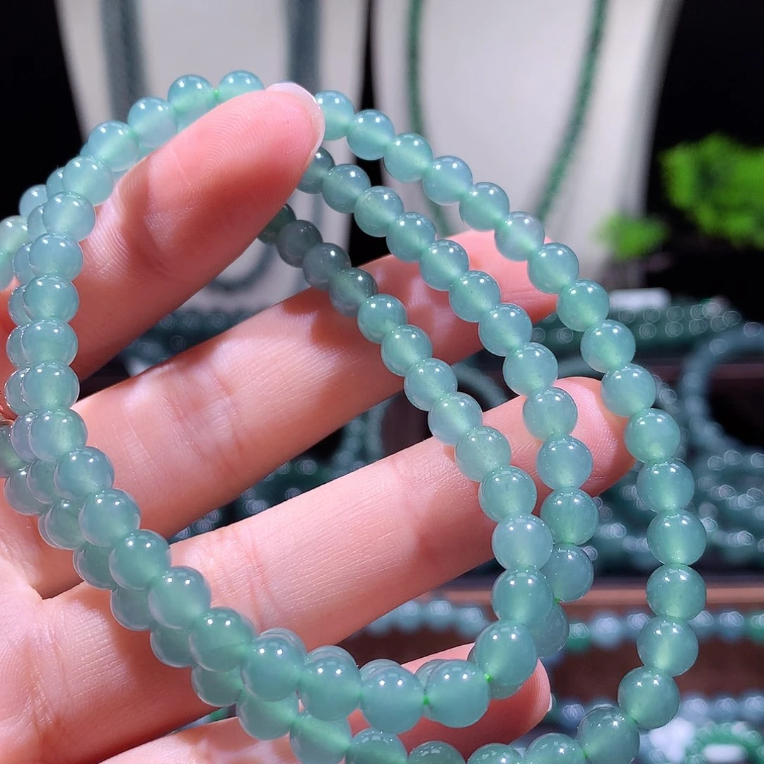 翡翠未镶嵌手链天然a货翡翠项链6