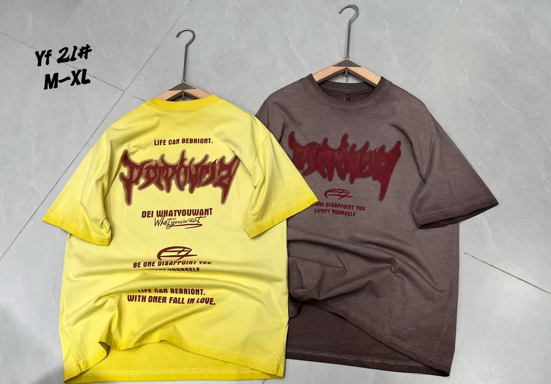 林妹妹推荐男女同款青年短袖夏季潮流红色T恤字母印花男装