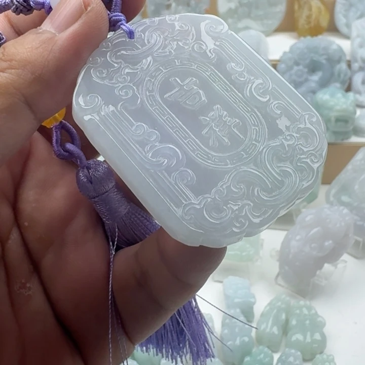 ༺***༻翡翠未镶嵌颈饰天然缅甸A货翡翠