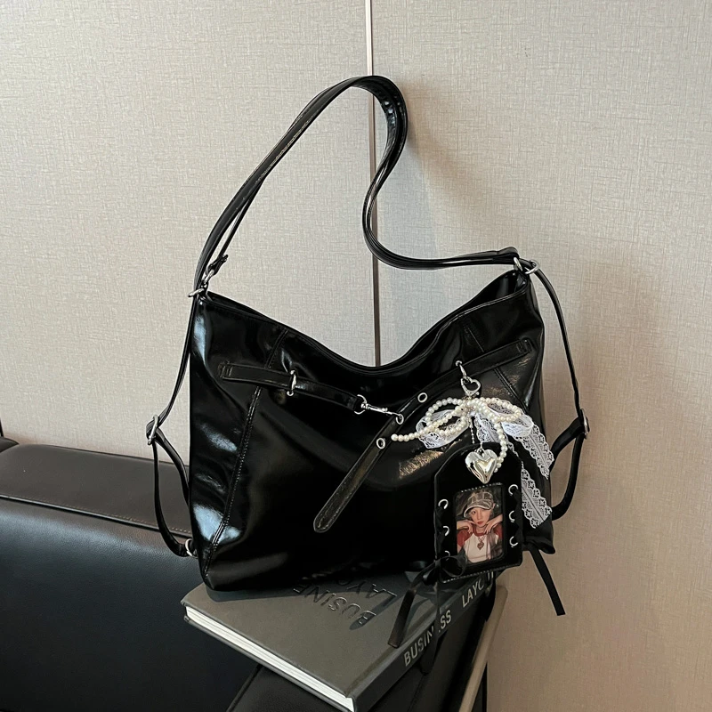 Miu系芭蕾风大容量托特包时尚休闲小众ins单双肩斜挎包潮流多背包