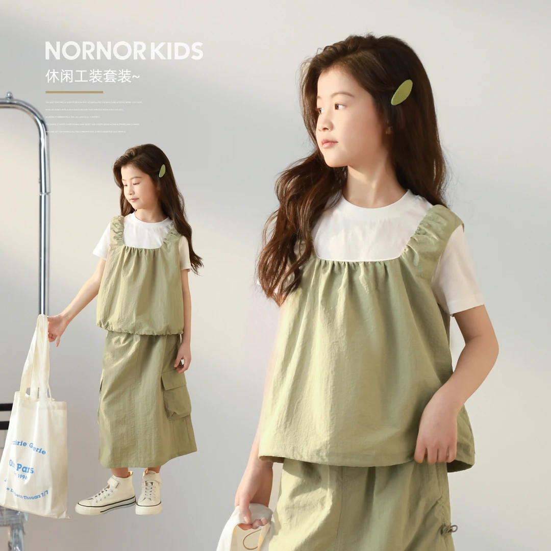 NORNOR陈大猪【森屿轻歌】套装配色清新日常出门游玩穿搭NN530037