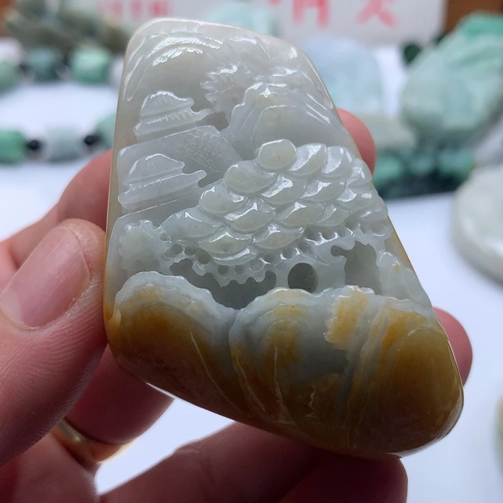 颈饰未镶嵌翡翠保真天然a货翡翠