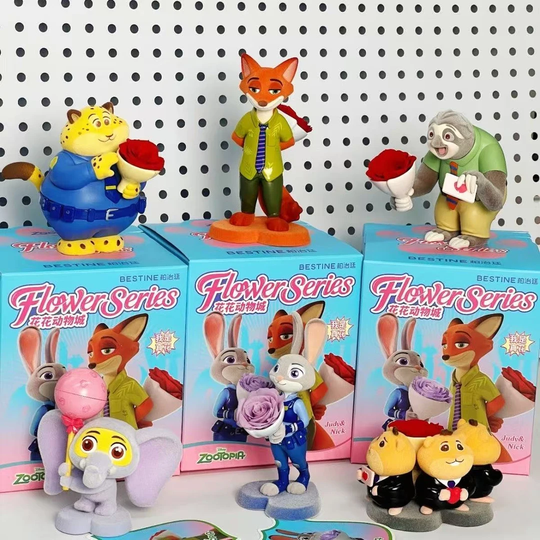 正版新品花花动物城系列盲盒潮玩桌面摆件可爱公仔生日礼物手办