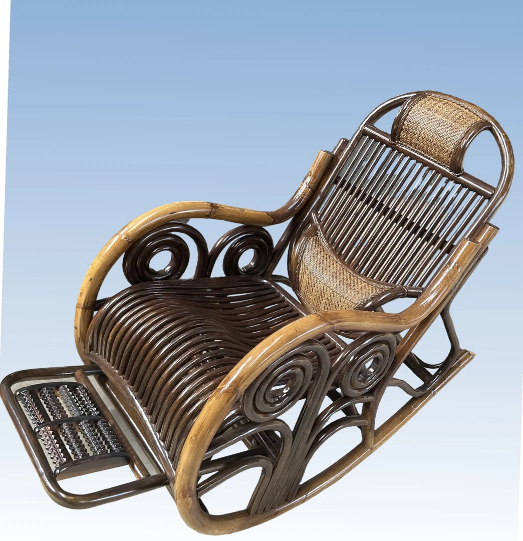 天然摇椅老人家用逍遥椅阳台成人客厅舒适靠背椅躺椅藤椅摇摇椅