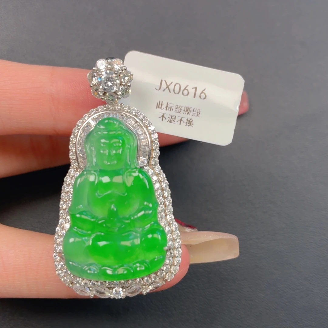 翡翠银S925镶嵌颈饰