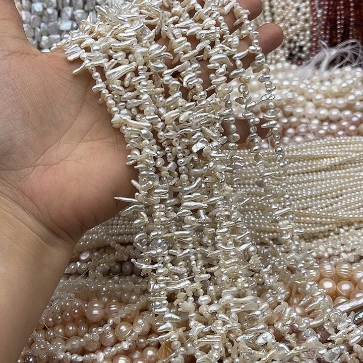 玛瑙/玉髓未镶嵌珠宝半成品一条巴洛克珍珠