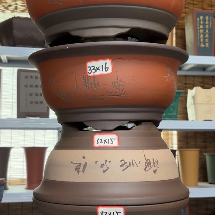 紫砂花盆100-4。