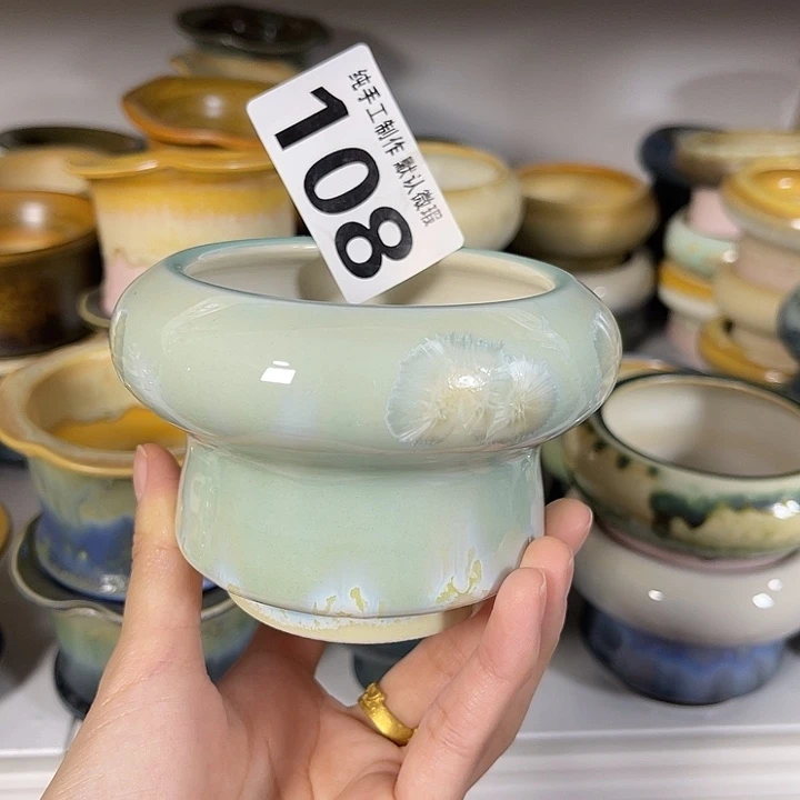 景德镇陶瓷盆 满30包邮 口7