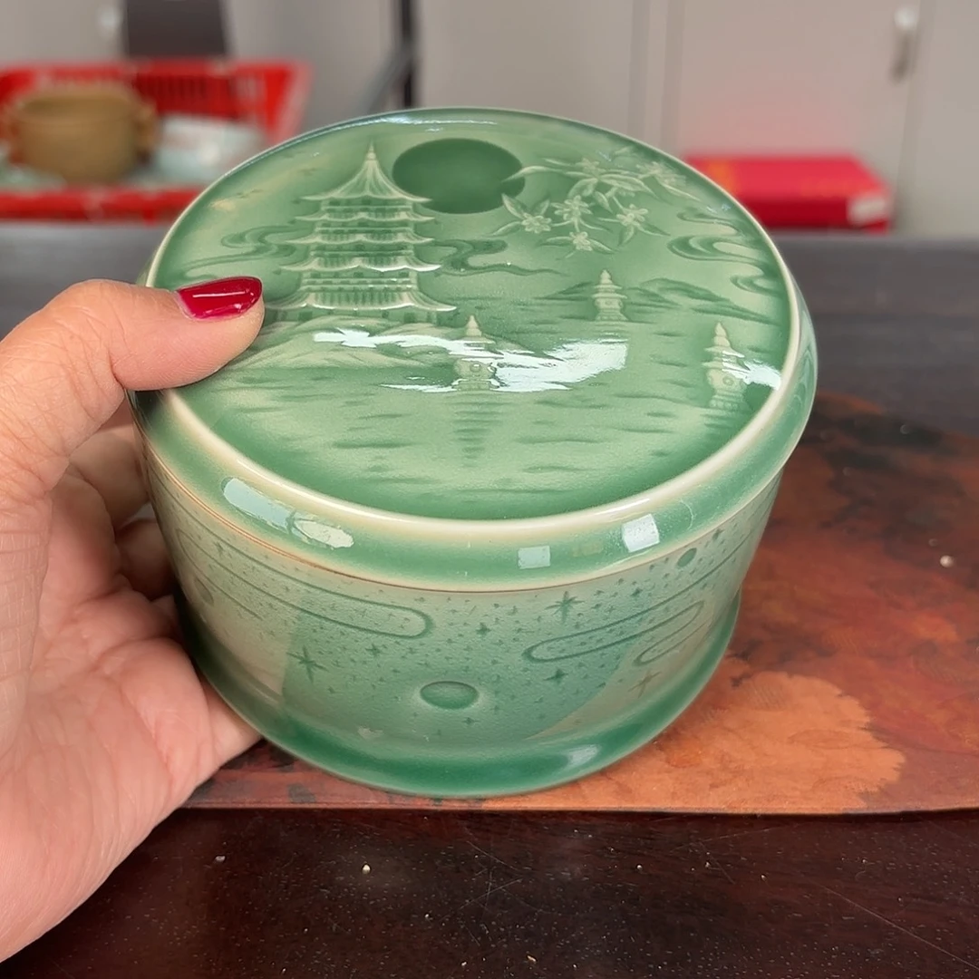 龙泉云间青瓷小米茶器