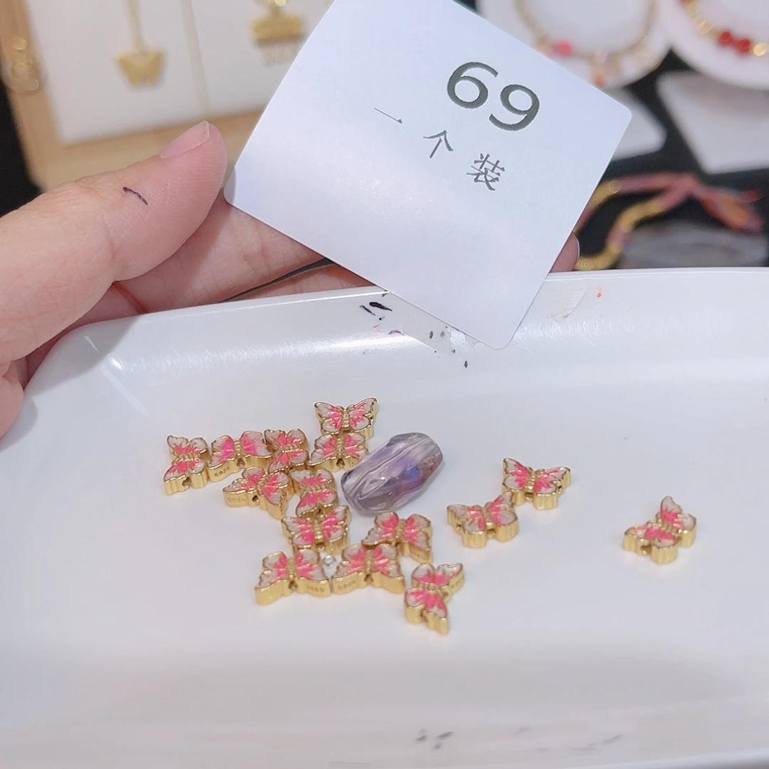 紫晶珠宝半成品银S925镀金镶嵌69