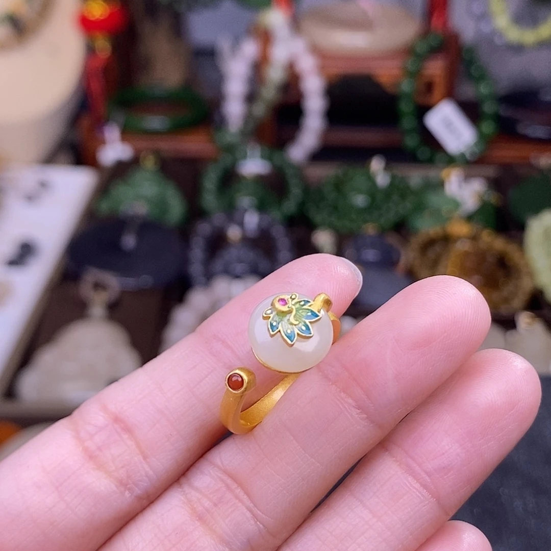 和田玉925.银戒指清货价未镶嵌