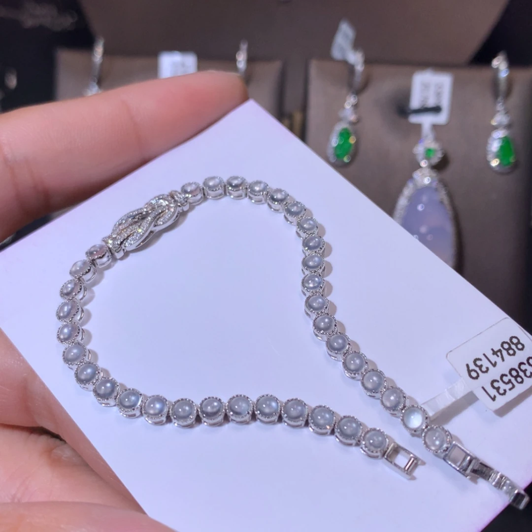 【闪购商品】翡翠吊坠(不含链)18K金镶嵌翡翠手链