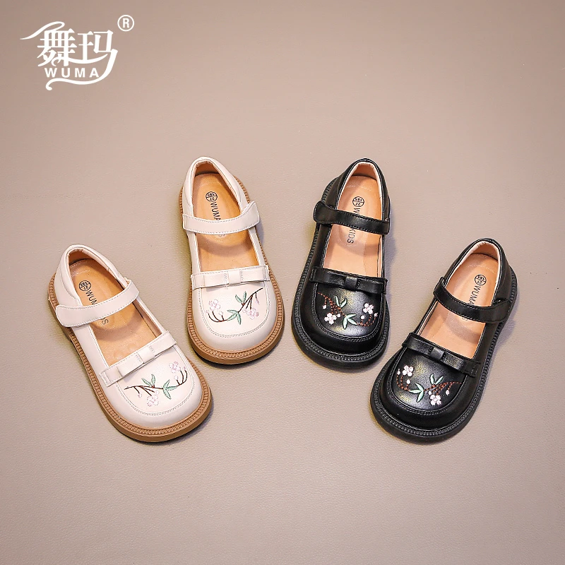 女童鞋子儿童真皮公主鞋2024新款春秋女孩秋季软底宝宝皮鞋433512