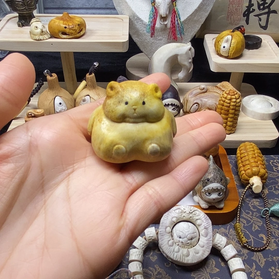 手串/手链鹿骨鹿角根付 金丝熊仓鼠配饰