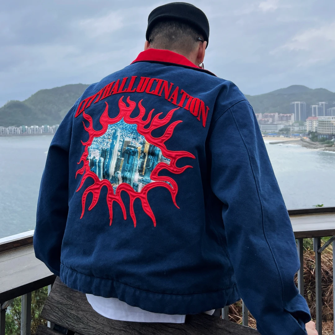 CityHallucination〔欲望都市〕重工定制多样刺绣秋冬加厚工装外套