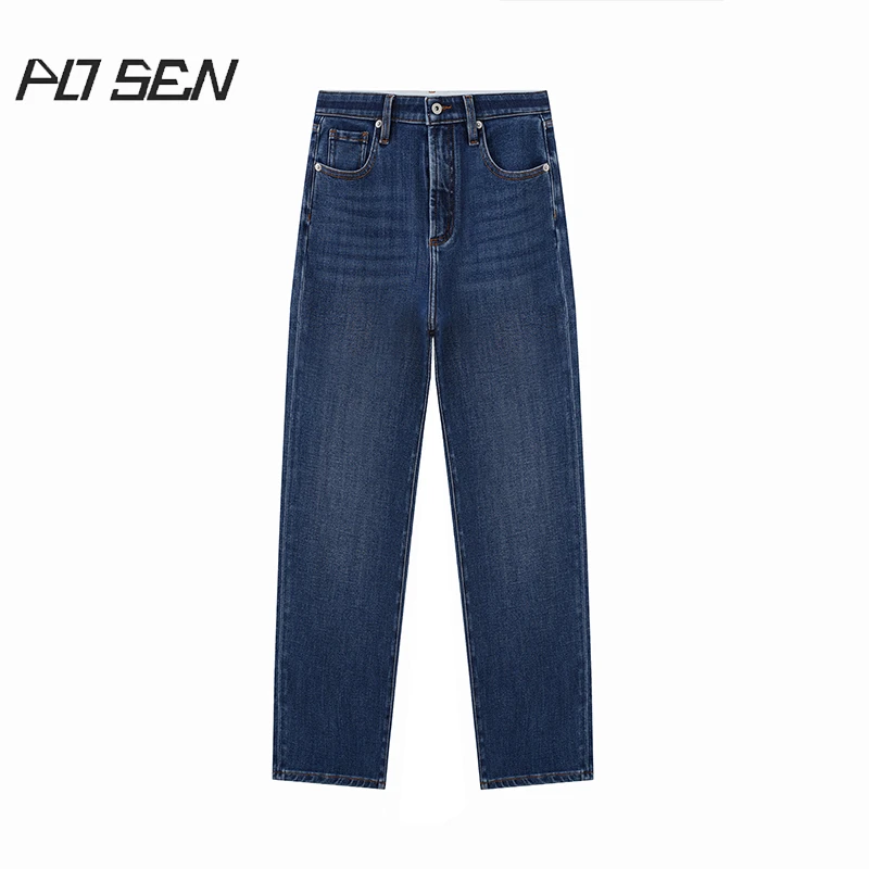 珀森【星线好物】四面弹女士休闲百搭牛仔裤女7068