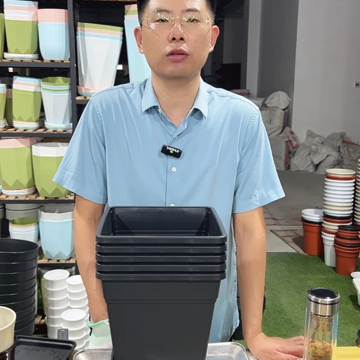方盆口20高22黑色5只带托