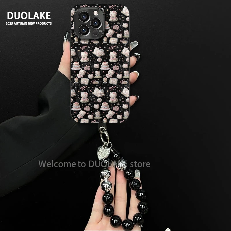 毛绒小猫适用苹果vivo华为oppo小米iPhone17电镀羊皮防摔手机壳女