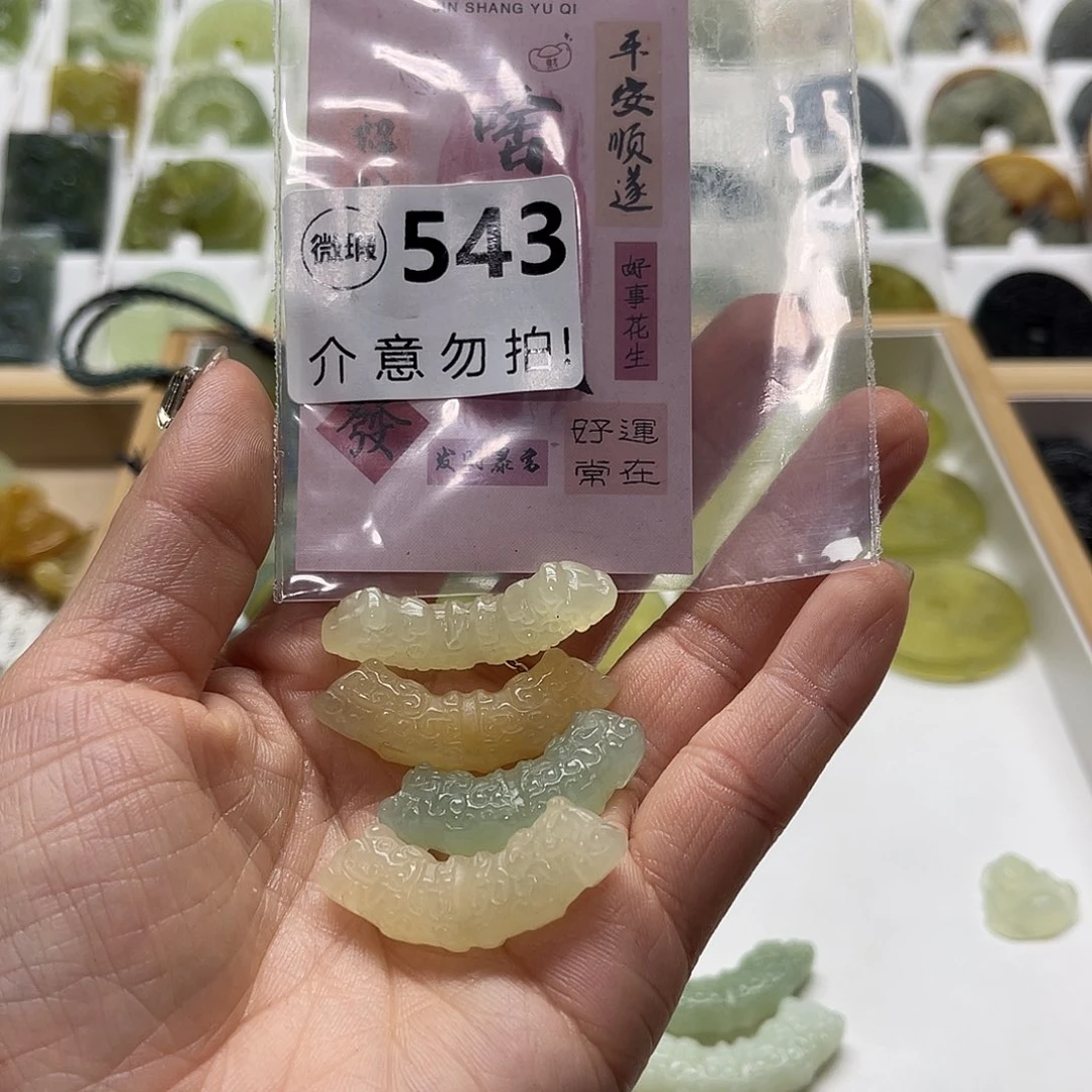蛇纹石玉未镶嵌颈饰圆*饼