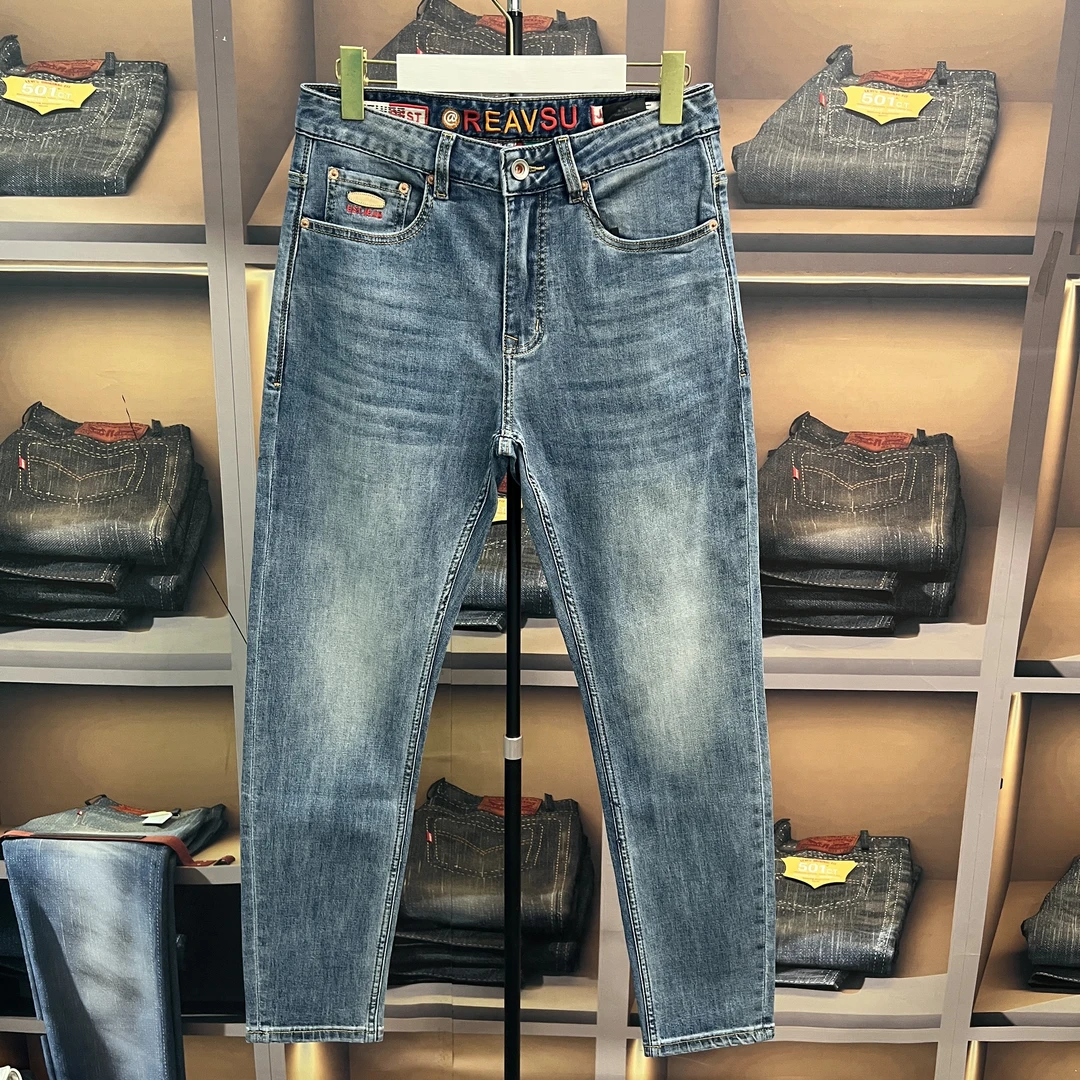 早秋款牛仔裤男士大牛高货百搭时尚潮流青年简约长裤子男潮