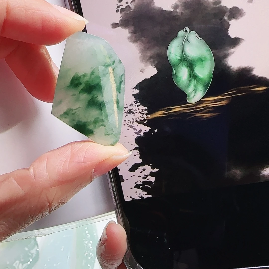 定制翡翠未镶嵌缅甸翡翠挂件