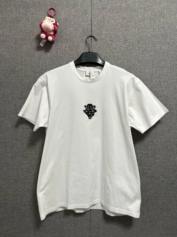 99新 BURBERRY/博柏利 xs码/巴宝莉 白色大象logo短袖/r889