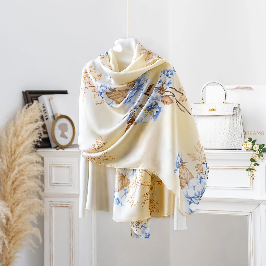 达芬奇密码2025新丝缎180*90cm怀袖香气质百搭女士百搭披肩