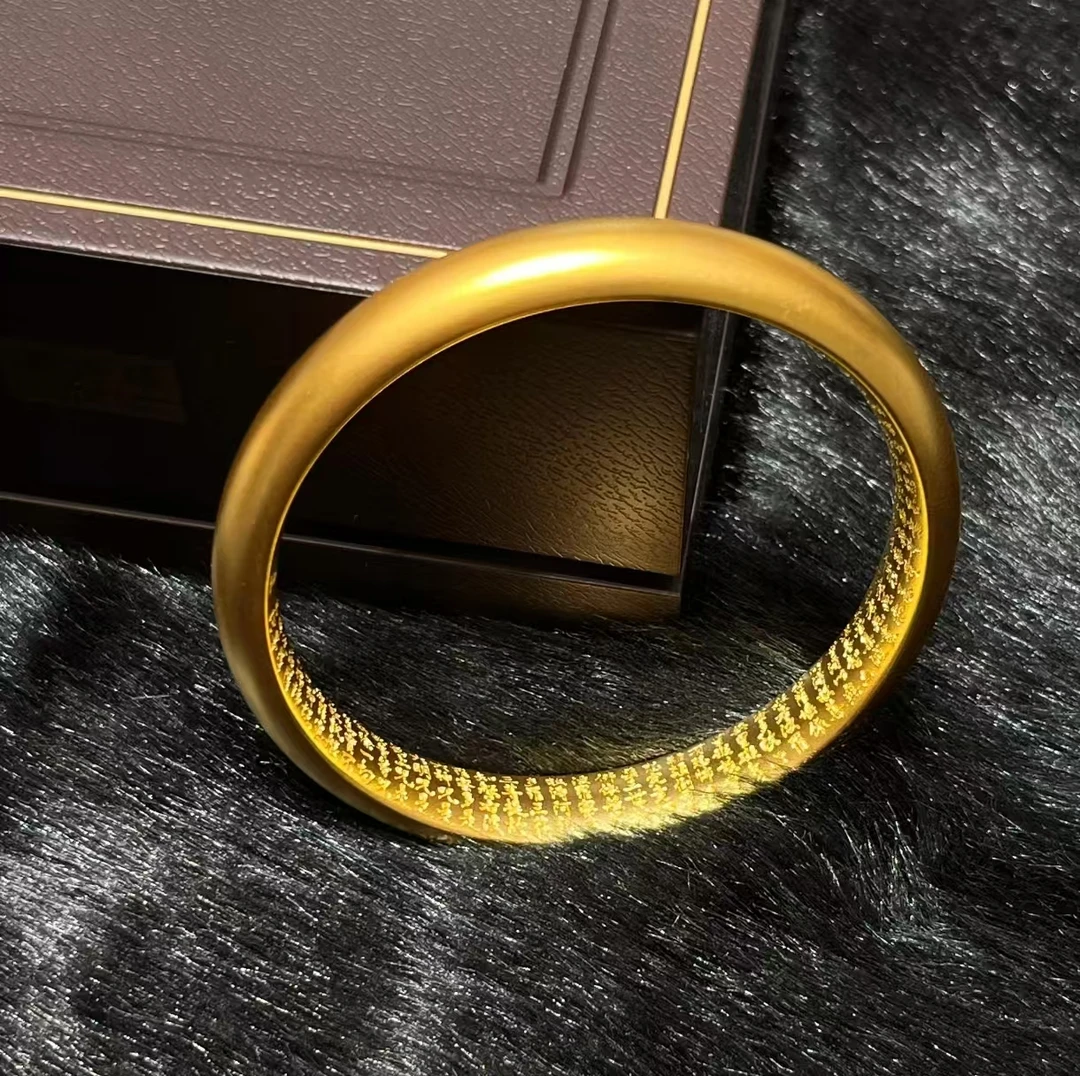 【磊总专属】足金999古法心经推拉手镯