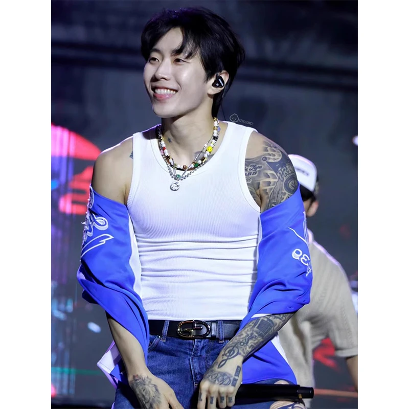 朴宰范同款螺纹跨栏背心男款夏季运动健身t恤显肌肉工字无袖坎肩